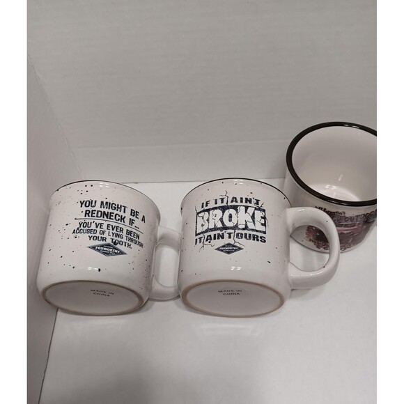 Jeff Foxworthy Redneck Outdoor Coffee Mug Set of 4 – Campfire Style Ceramic Mugs - Picture 3 of 3